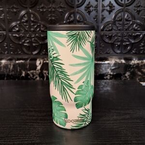 Slim Can Koozie , 12 Oz Slim Can Drink Keeper, Green Leaves